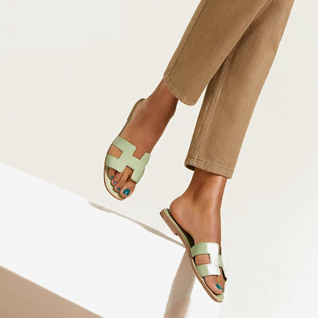 Hermes - Claquettes Vert de mer