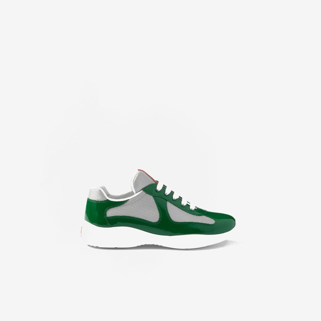 Baskets Prada America’s Cup en tissu Bike vert
