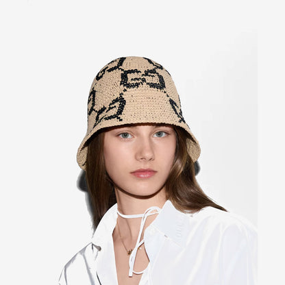 Chapeau cloche en paille GG