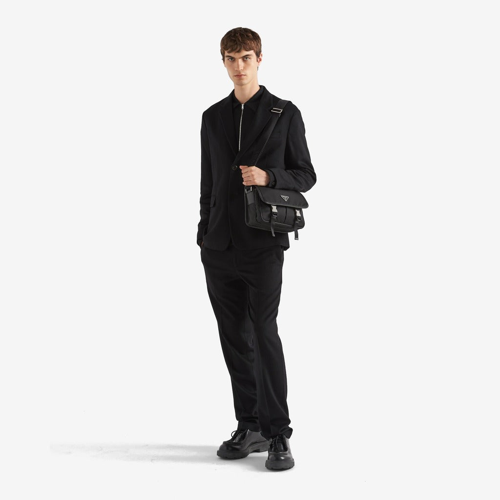 Sac porté épaule en Re-Nylon et cuir Saffiano - #12