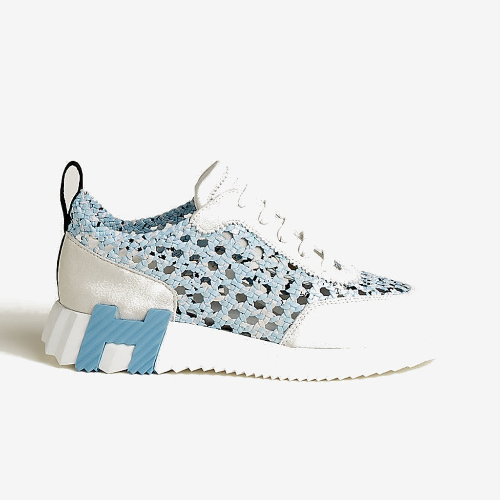 Sneakers Hermès bleu clair / blanc