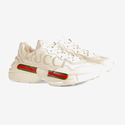 BASKETS EN CUIR RHYTON AVEC LOGO GUCCI POUR HOMME - #1