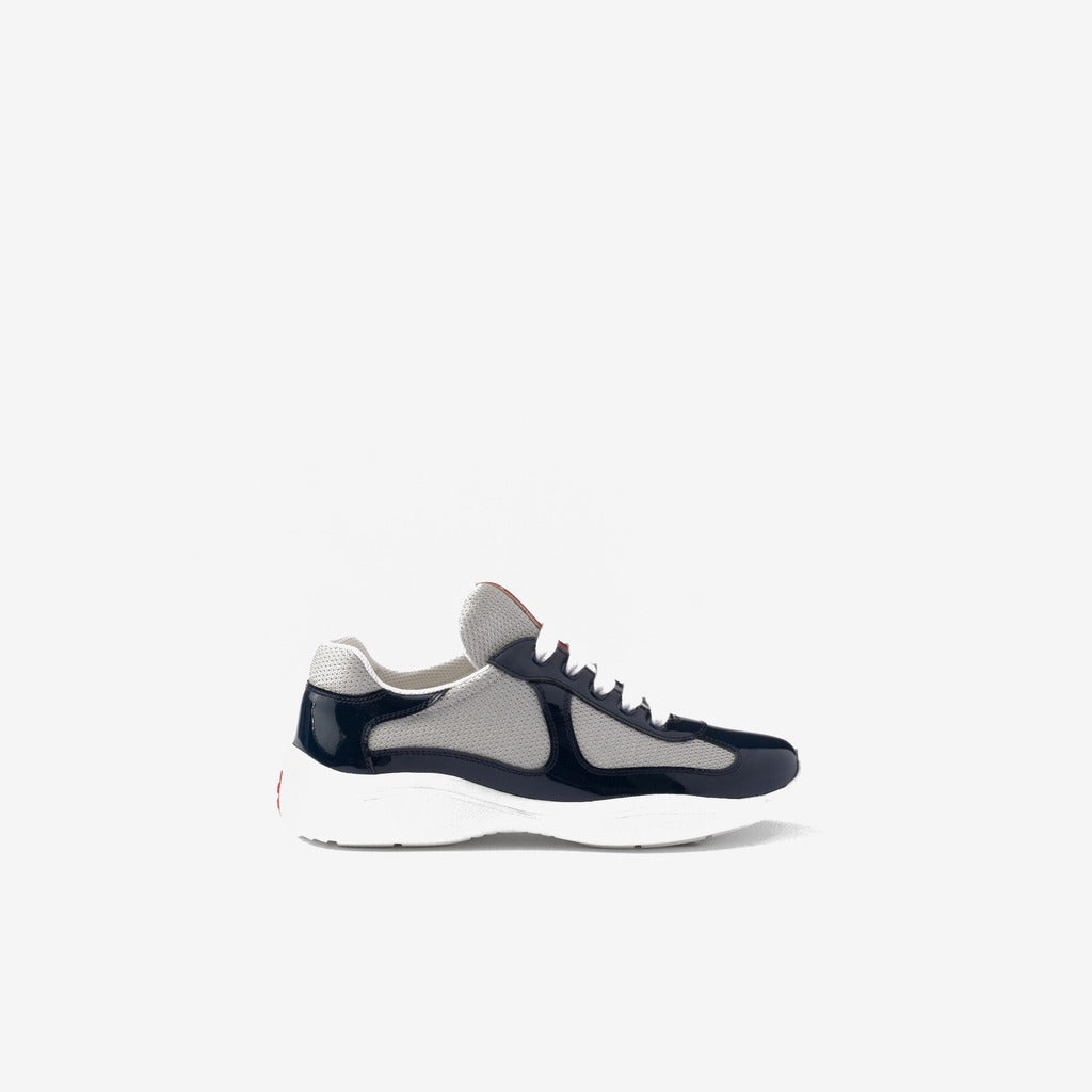 Baskets Prada America’s Cup en tissu Bike bleu roi