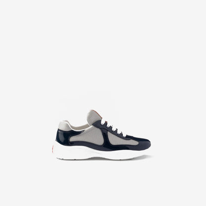 Baskets Prada America’s Cup en tissu Bike bleu roi