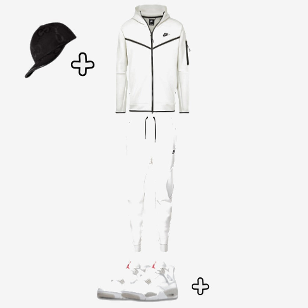 Outfit Tech Fleece Blanc + Casquette Offerte — photo 2