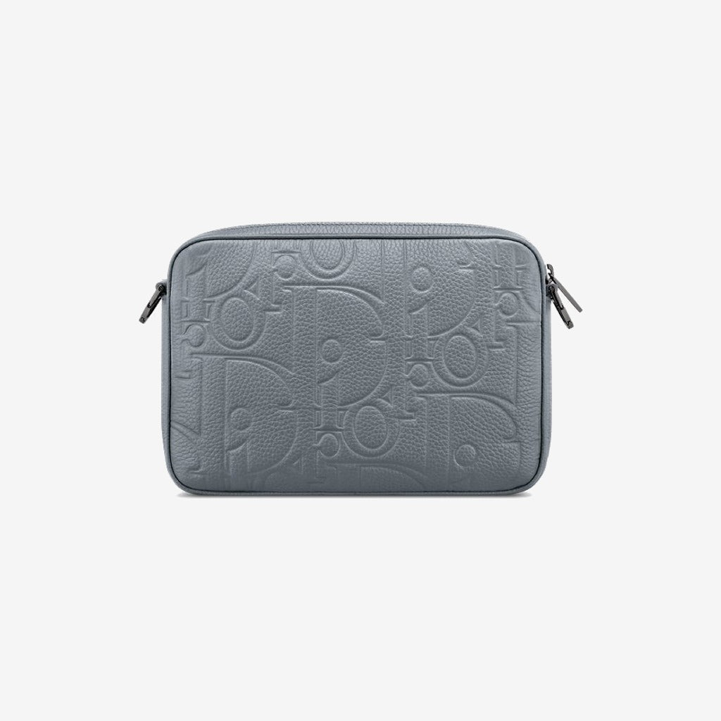 Triple Pouch Saddle Cuir Gris