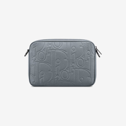 Triple Pouch Saddle Cuir Gris