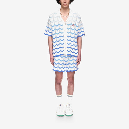 Wavy Gradient Crochet Shirt - casablanca (2)