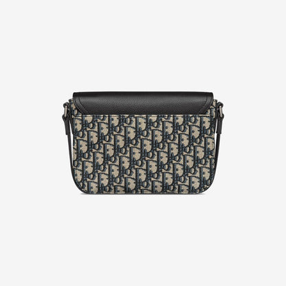 Sac Messenger à rabat Saddle Small Noir et Beige