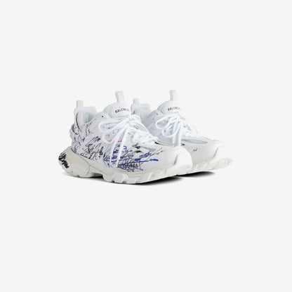 SNEAKER TRACK AUTOGRAPHE EN BLANC/NOIR/BLEU/ROUGE