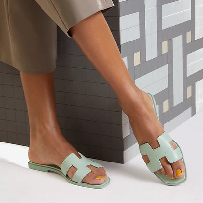 Hermes - Claquettes Vert d'eau