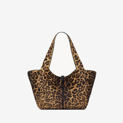 LE 5 À 7 BEA EN CUIR EFFET PONY LEOPARD