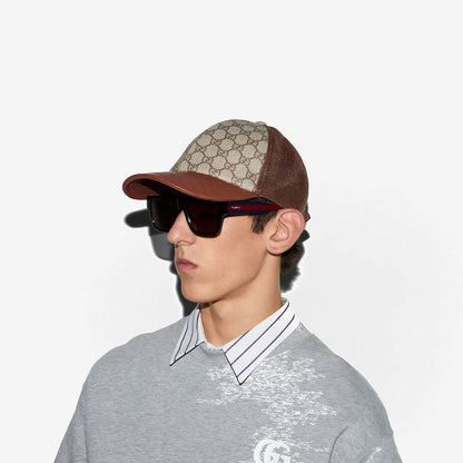CASQUETTE EN TOILE GG MONOGRAM maron