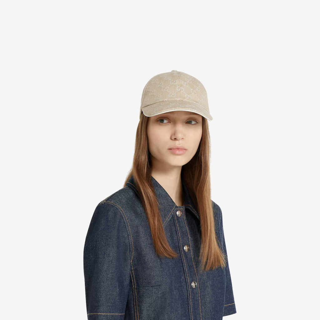 Casquette en denim GG avec détail Mors