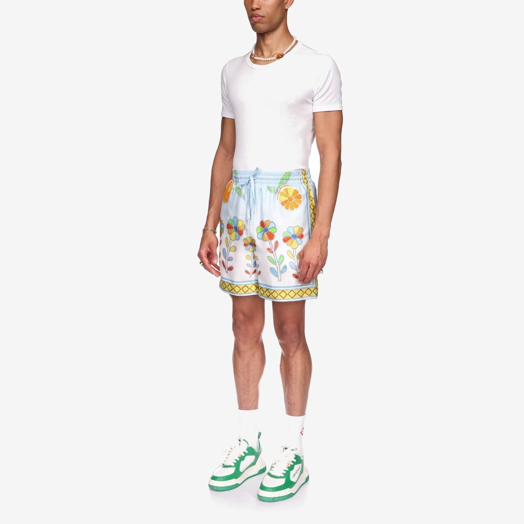 Yoruba Flowers Silk Shorts