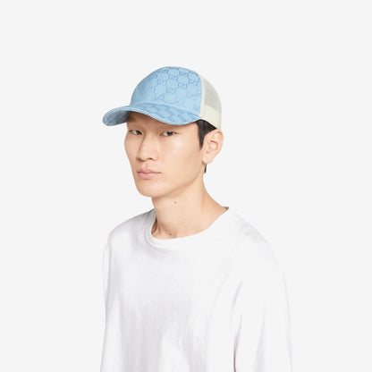 CASQUETTE EN TOILE ORIGINAL GG BLEU BLANC