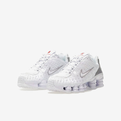 Nike Shox TL White Metallic Silver Max Orange (Women's)