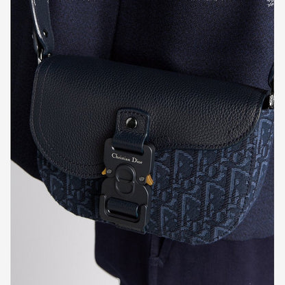 Mini sac Messenger à rabat Saddle Bleu Marine