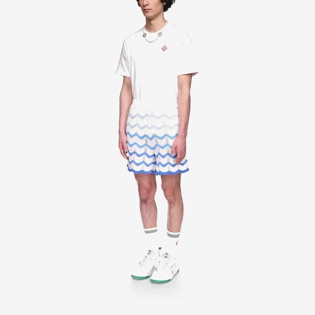Wavy Gradient Crochet Shorts - casablanca