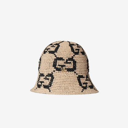 Chapeau cloche en paille GG