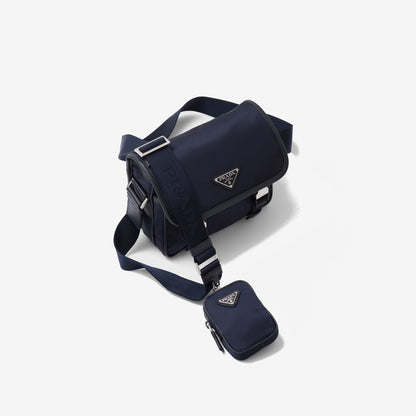 Sac porté épaule en Re-Nylon et cuir Saffiano - #5