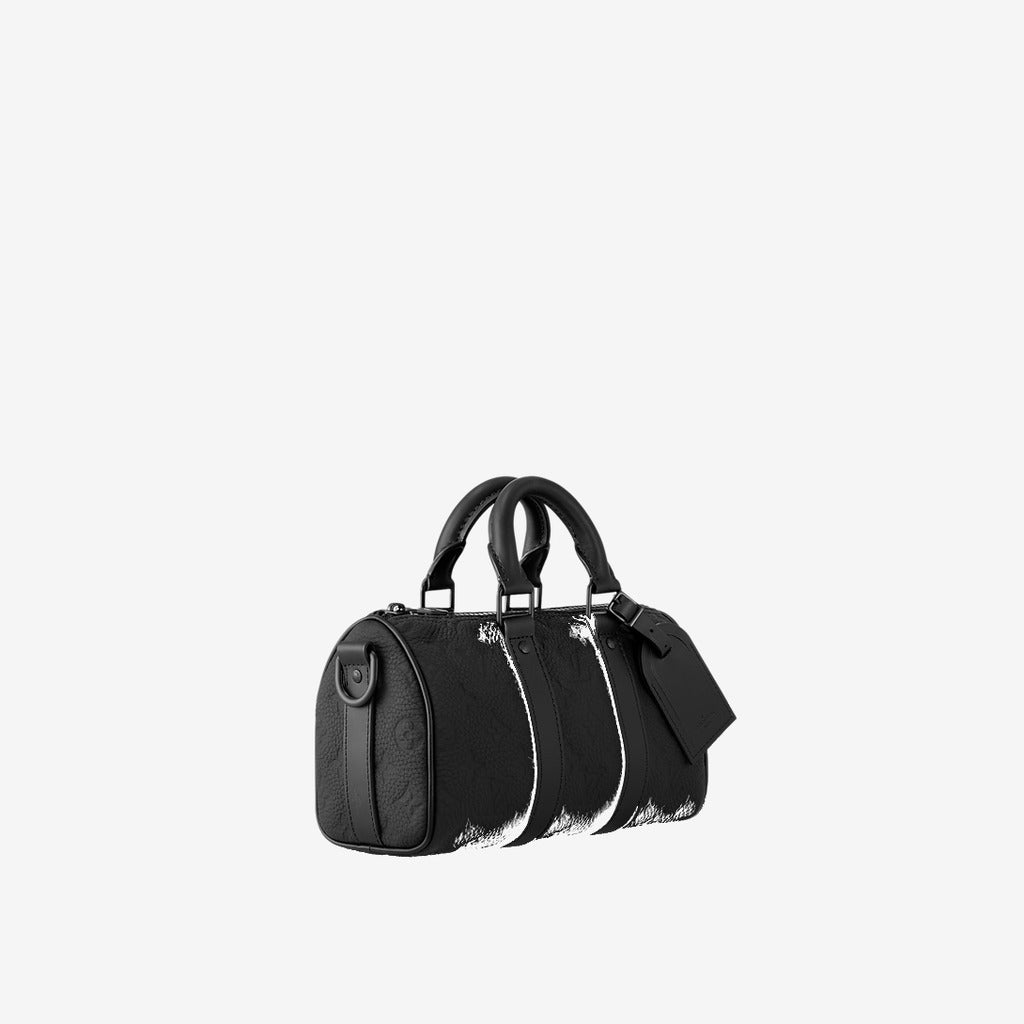 Sac Keepall Bandoulière 25 Noir Cuir