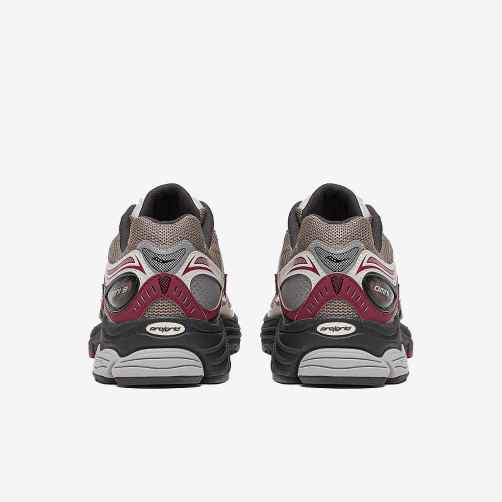 Saucony ProGrid Omni 9 Tomorrow, Meet Yesterday Pack Tan Maroon