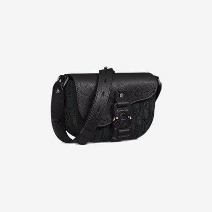 Mini sac Messenger à rabat Saddle Noir