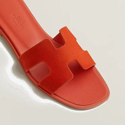 Hermes - Claquettes Orange Corail