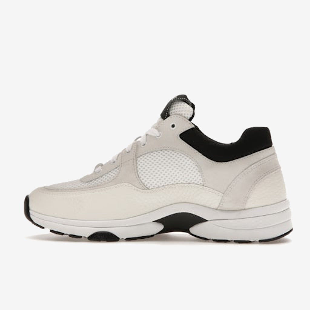 Chanel Low daim blanc/noir