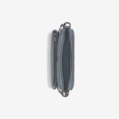 Triple Pouch Saddle Cuir Gris