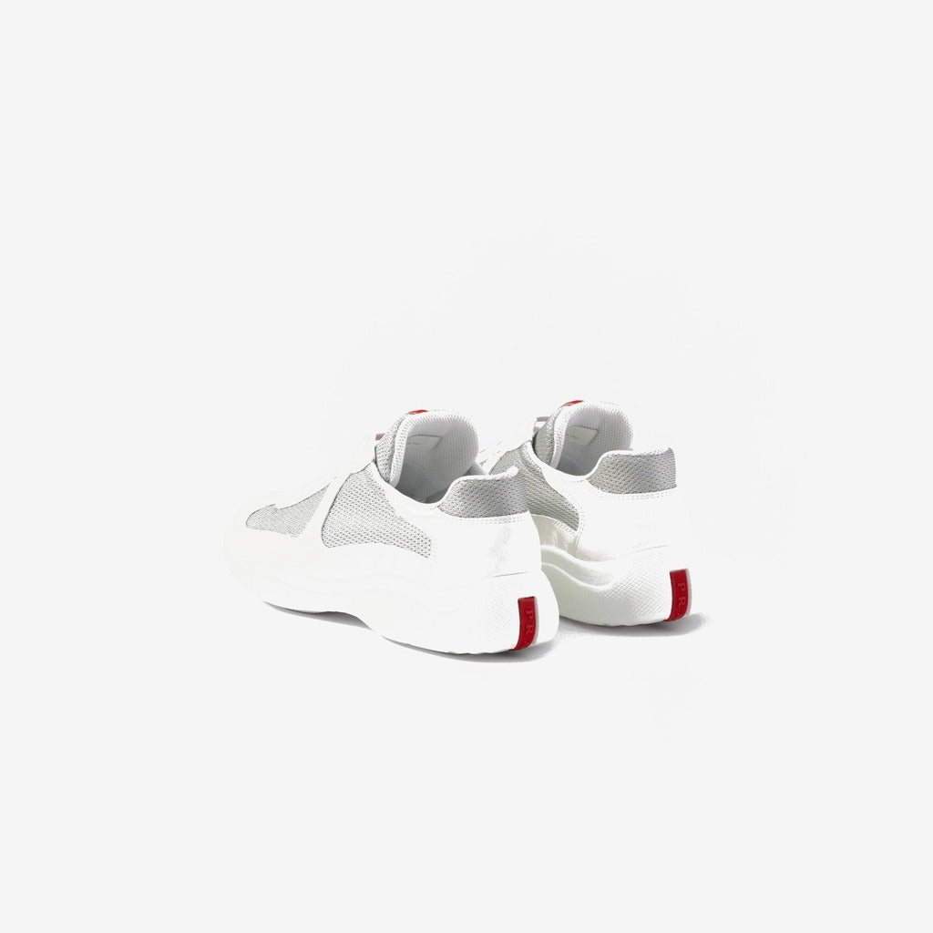 Baskets Prada America’s Cup en tissu Bike blanc