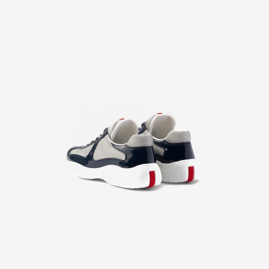 Baskets Prada America’s Cup en tissu Bike bleu roi