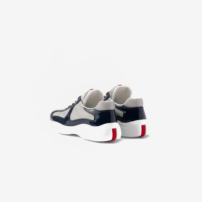 Baskets Prada America’s Cup en tissu Bike bleu roi