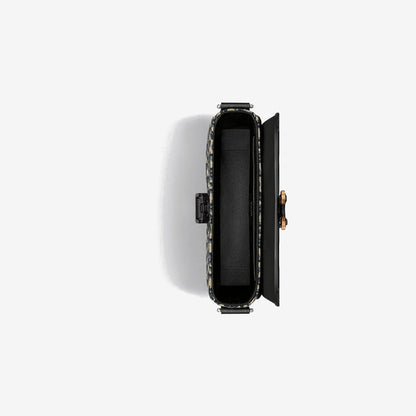 Sac Messenger à rabat Saddle Small Noir et Beige