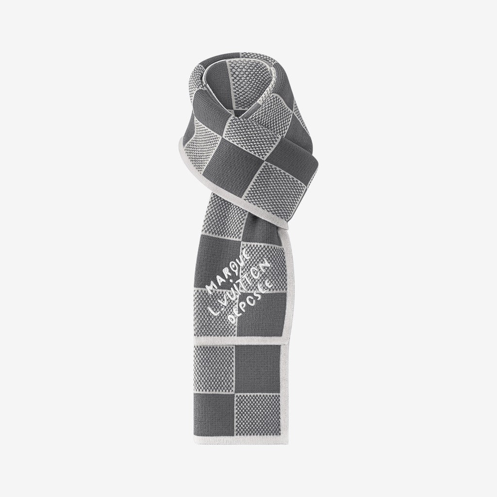 Bonnet et Écharpe Damier Heritage Gris