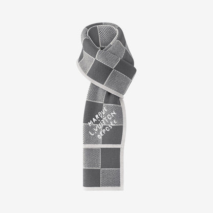 Bonnet et Écharpe Damier Heritage Gris