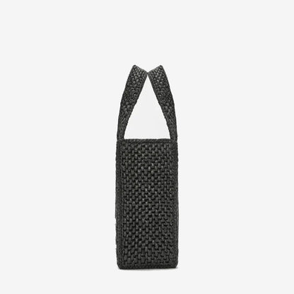 LOEWE - Petit  Font Tote en raphia Noir