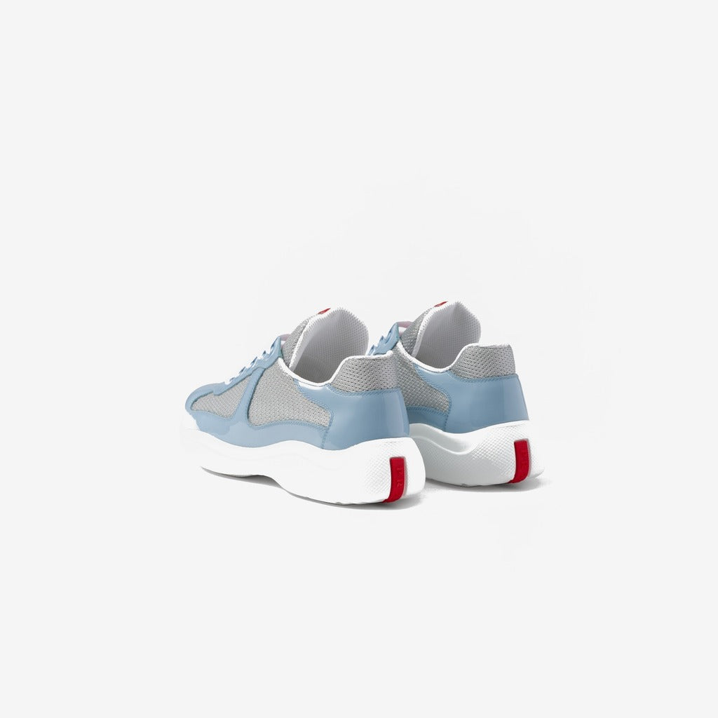 Baskets Prada America’s Cup en tissu Bike bleu ciel