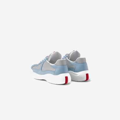 Baskets Prada America’s Cup en tissu Bike bleu ciel