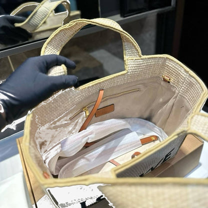 LOEWE - Font Tote Petit en raphia