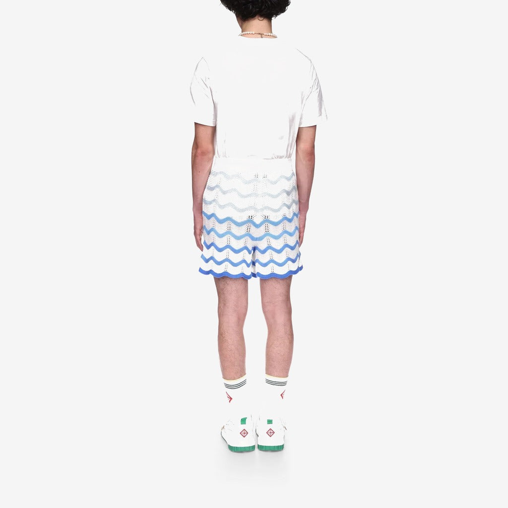 Wavy Gradient Crochet Shorts - casablanca