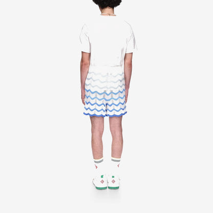 Wavy Gradient Crochet Shorts - casablanca