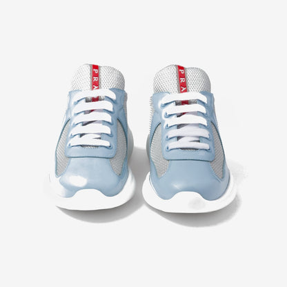 Baskets Prada America’s Cup en tissu Bike bleu ciel