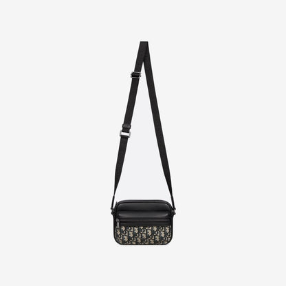 Mini sac Messenger zippé Rider 2.0 Noir et Beige