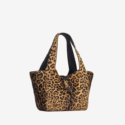 LE 5 À 7 BEA EN CUIR EFFET PONY LEOPARD