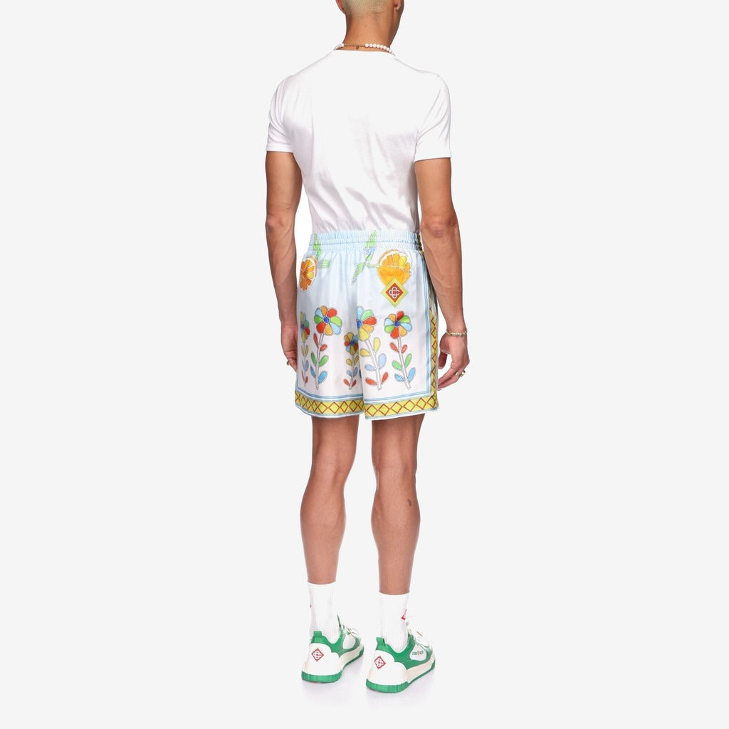 Yoruba Flowers Silk Shorts
