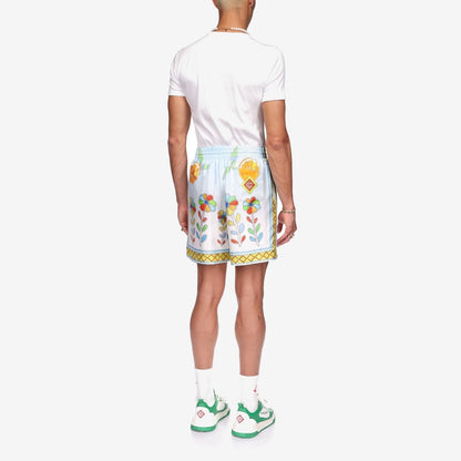 Yoruba Flowers Silk Shorts
