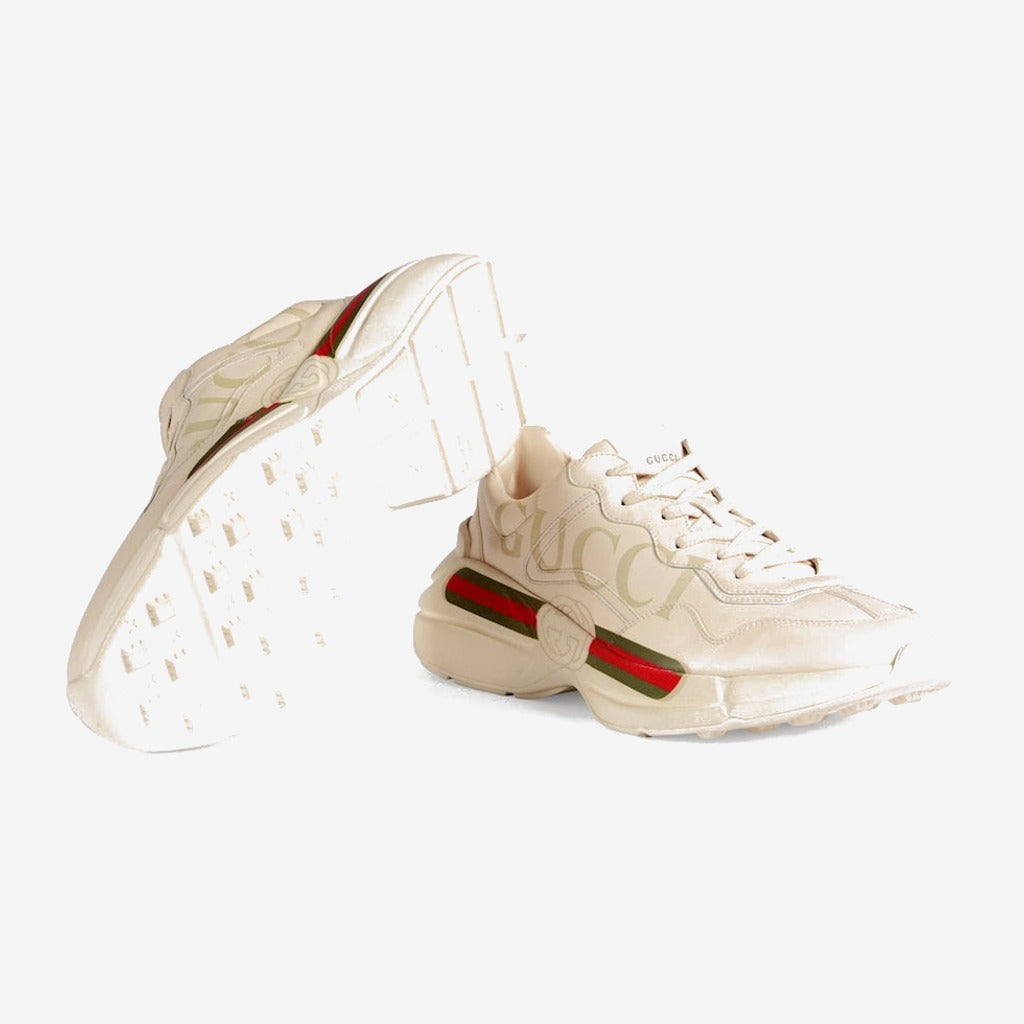 BASKETS EN CUIR RHYTON AVEC LOGO GUCCI POUR HOMME - #1
