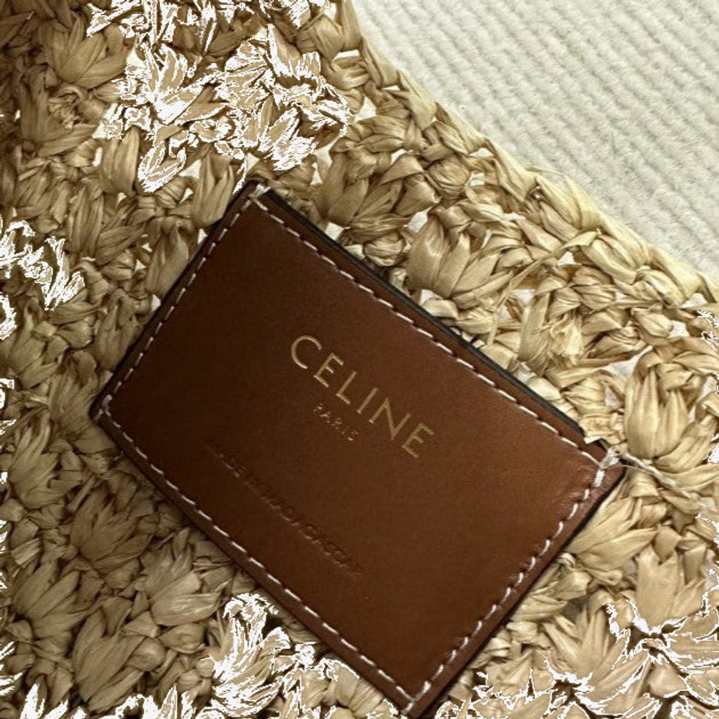 Céline - HOBO BAG IN Raffia and Calfskin